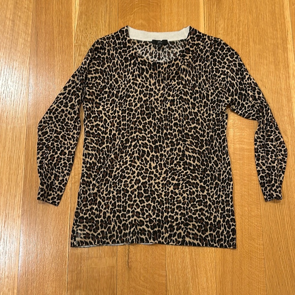 J.Crew M leopard sweater